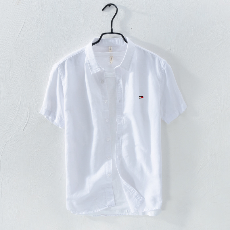 Men's Casual Shirts RESERVA ARAMY Reservde 2022 Linen Shirt Top Quality Short Sleeve Good Fabric Brand