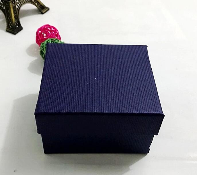 8.8cm*8.2cm*5.5cm Watch boxes blue black red paper square watch case with Nonwoven pillows jewelry display box storage box