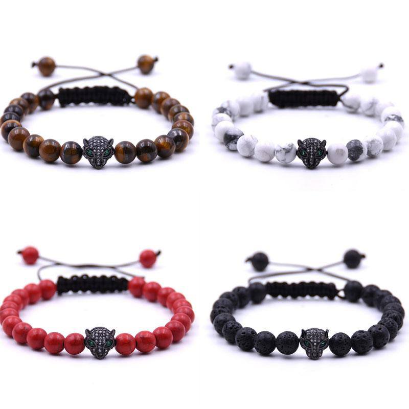 New Natural Lava Rock Stone Bracelets Handmade Rope Leopard Head Diamond Prayer Beads Bracelet Jewelry Gift
New Natural Lava Rock Stone Bracelets Handmade Rope Leopard Head Diamond Prayer Beads Bracelet Jewelry Gift