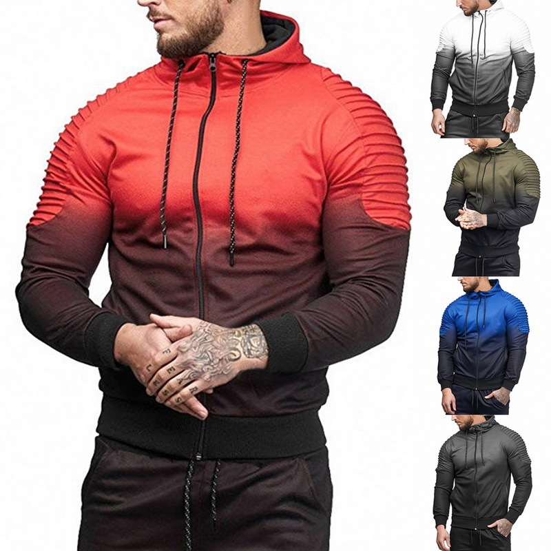 2018 New Autumn Men Tracksuit Sport Set 3D Print Striped shirt long sleeve Fitness Pants Running Suit Plus Size Jacket Trousers C18111301