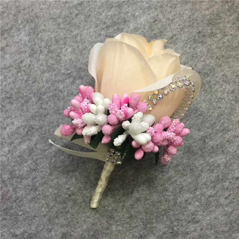 Artificia Corsages for the Groom Groomsmen Party Prom Vests Suit wedding suits for men wedding suit groomsmen Silk Rose Flowers