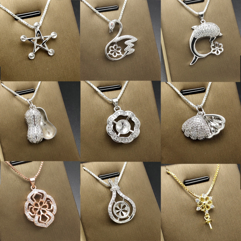 Promotion! 925 silver Pearl Necklace Settings Zircon Pearl Necklace for Women Girl With Chain 18 Styles DIY Jewelry Settings for Christmas
Promotion! 925 silver Pearl Necklace Settings Zircon Pearl Necklace for Women Girl With Chain 18 Styles DIY Jewelry Settings for Christmas