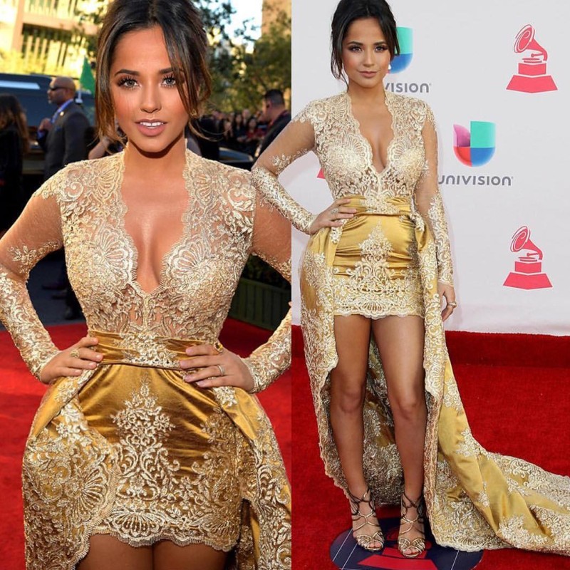 Gorgeous Long Sleeve Cocktail Dress With Overskirt Sexy V-Neck Lace Applique 2018 Prom Dress Stylish Celebrtiy Red Carpet Dress Evening Gown, Light purple
Gorgeous Long Sleeve Cocktail Dress With Overskirt Sexy V-Neck Lace Applique 2018 Prom Dress Stylish Celebrtiy Red Carpet Dress Evening Gown, Light purple