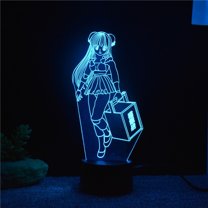 Ranma Shampoo 3D lamp Led Night Light Lamp LED desk table nightlight Colorful USB LED Acrylic lamp