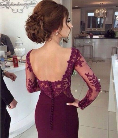 Sexy Grape Mermaid Bridesmaid Dresses Long Sleeves Sweep Train Wedding Party Dresses Applique with Sequins Bridesmaid Gowns Cheap
Sexy Grape Mermaid Bridesmaid Dresses Long Sleeves Sweep Train Wedding Party Dresses Applique with Sequins Bridesmaid Gowns Cheap