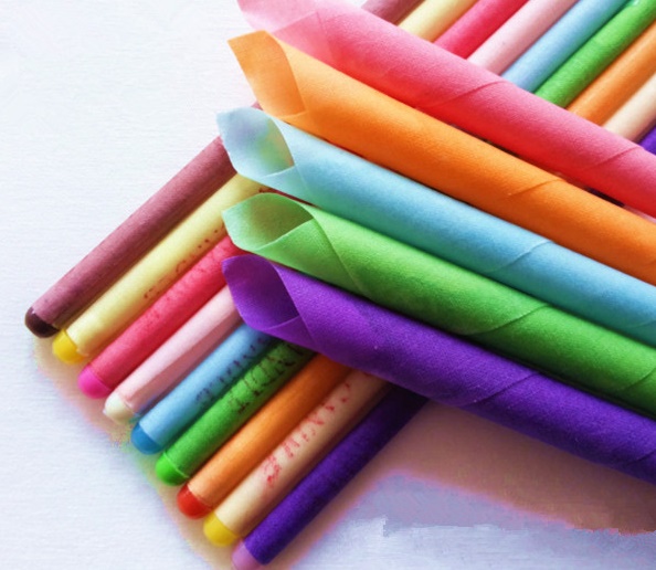 MIX COLORS 100Pcs Indian Ear Candle Aromatherapy Therapy Medical Natural Bee wax Ear Care Natural Bee wax Ear Candles