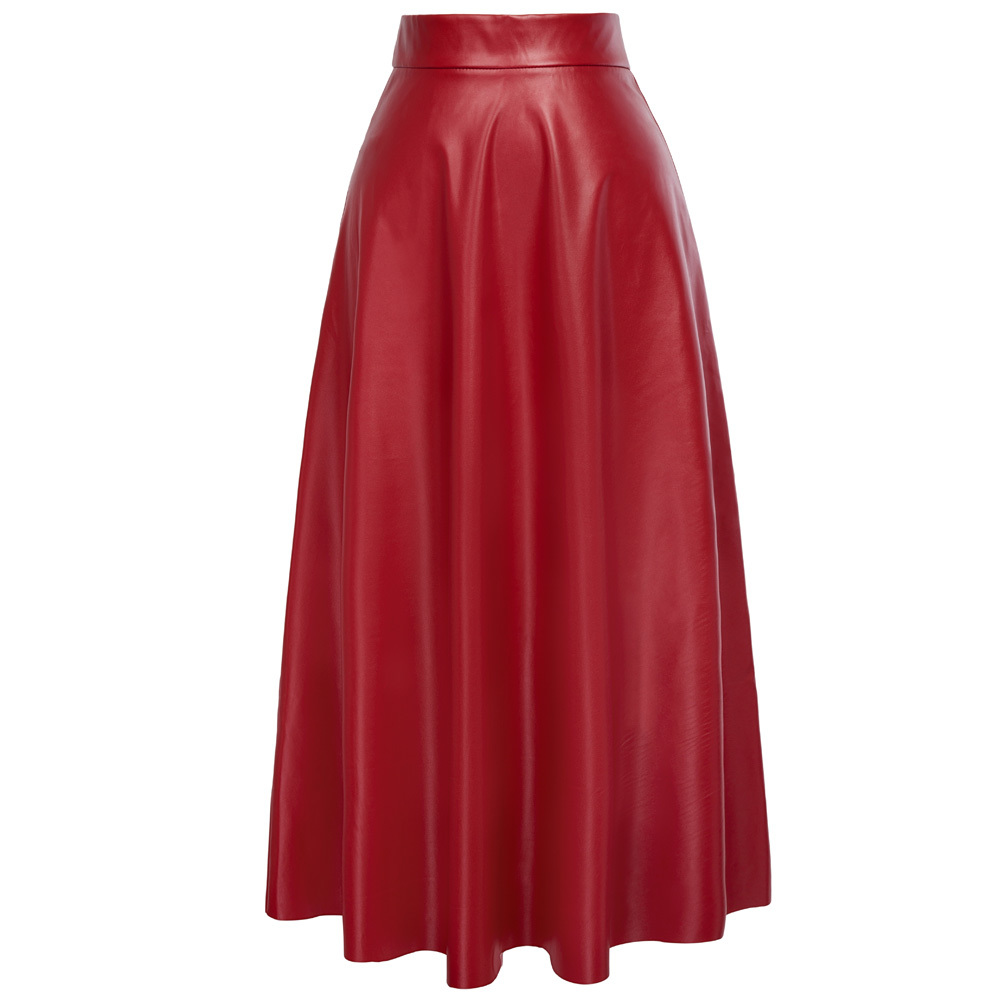 Kate Kasin Sexy High Waist Synthetic Leather Womens Skirts Autumn Winter 2018 Women Long Skirt Red Black Vintage Pleated Skirt C18111301 от DHgate WW