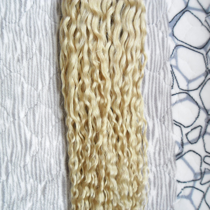 100s Virgin Unprocessed Human Hair Top Quality Bleach Blonde U Tip Hair extension keratine capsule Brazilian kinky curly Hair 100g