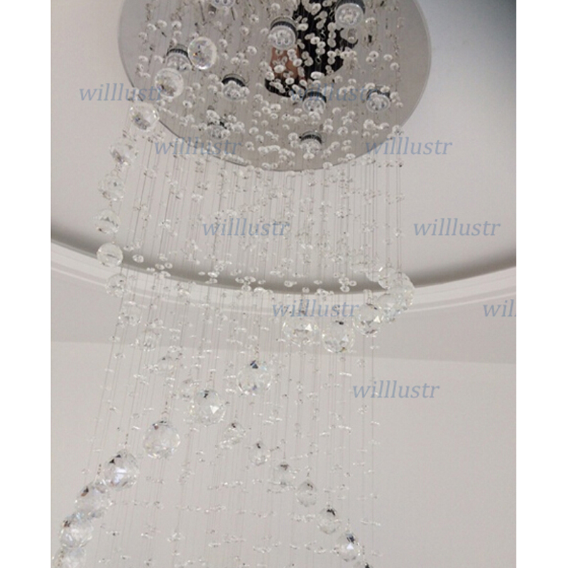 chandeliers crystal pendant lamp spiral crystal pendant light K9 crystal chandelier LED lamp suspension lighting hotel lobby lounge con04 ing