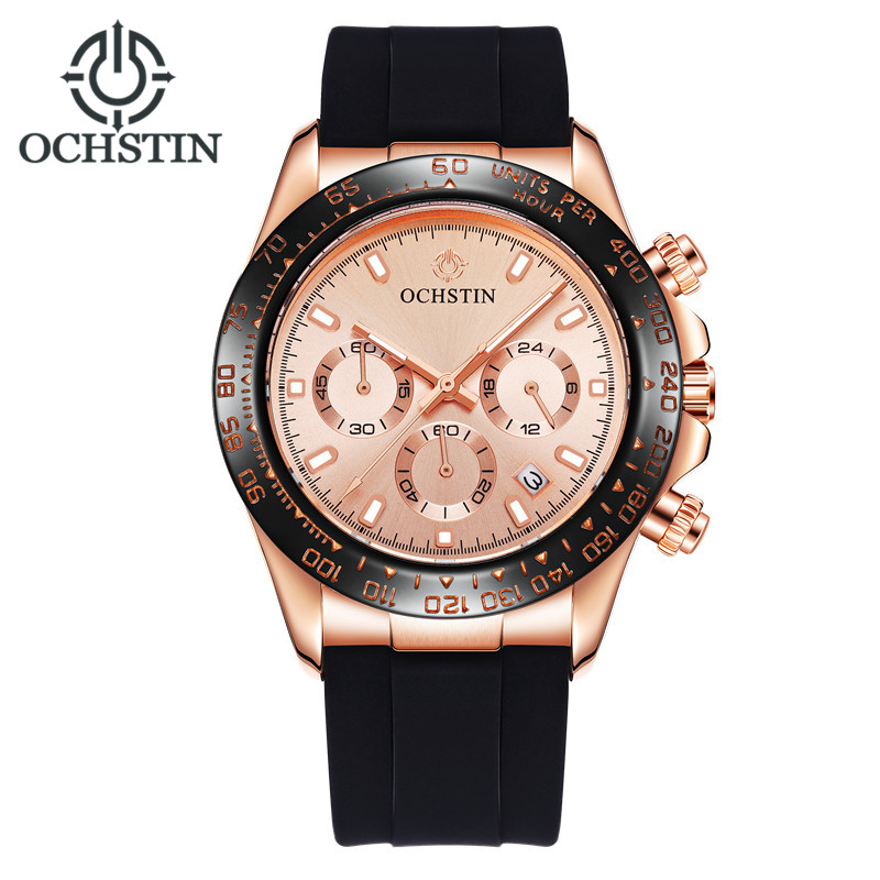 2018 OCHSTIN Brand Men's Fashion Casual Sport Watches Men Waterproof Leather Quartz Watch Man Clock Relogio Masculino