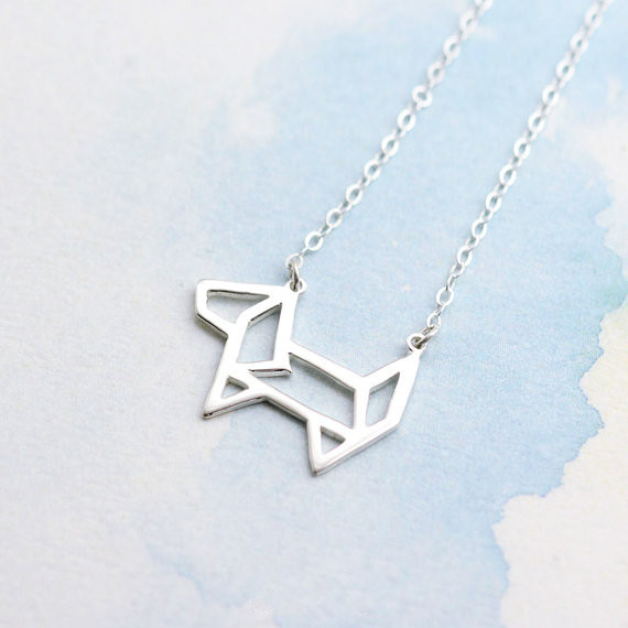 30 Stück Gold/Silber Origami-Hunde-Halsketten, niedliche Umriss-Hunde-Tier-Schlüsselbein-Schmuck, Zubehör-Halsketten für Freunde