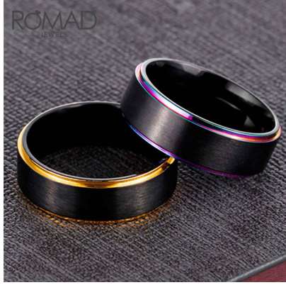 ROMAD Titanium Rings 7mm Black With Gold Color Side Stainless Steel Rings For Men Fashion Male Party Wedding Hip Hop Ring
ROMAD Titanium Rings 7mm Black With Gold Color Side Stainless Steel Rings For Men Fashion Male Party Wedding Hip Hop Ring