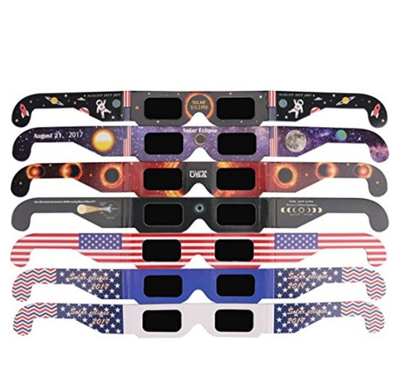 USA Solar Eclipse Glasses Paper Solar Glass Viewing Eyeglasses Protect Your Eyes Safe when 21th August DHL Fast