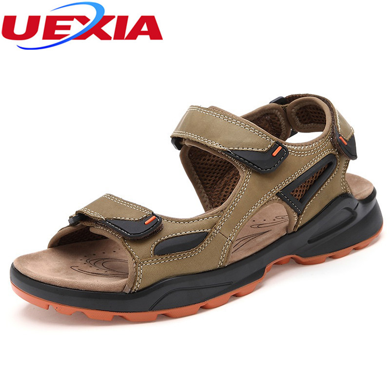 UEXIA Summer Sandals Men Shoes Soft Sole Fashion Fashion Casual Comfort Outdoor British Style Hook&Loop Beach Big Size Sandalias, Dark brown
UEXIA Summer Sandals Men Shoes Soft Sole Fashion Fashion Casual Comfort Outdoor British Style Hook&Loop Beach Big Size Sandalias, Dark brown