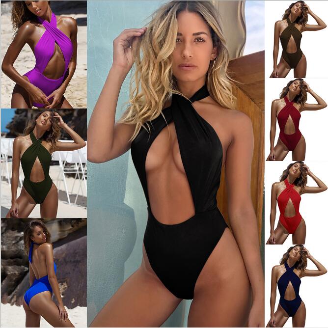 New Swimwear Sexy Holter Back Backless Cross Bandage Solid Color One Piece Bathing Swimsuits for Ladies Free Shipping
New Swimwear Sexy Holter Back Backless Cross Bandage Solid Color One Piece Bathing Swimsuits for Ladies Free Shipping