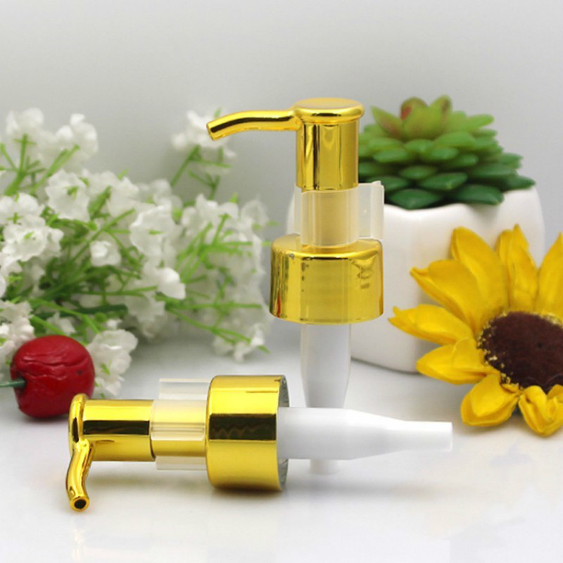 Aluminum Lotion Pump Bottle Gold Cap Metal Tin Emulsion Container Empty Cosmetic Packaging 30/50/100/120/150/250/500ml1
