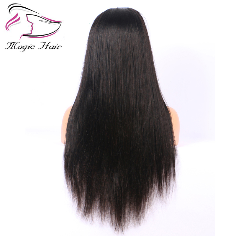 Evermagic Brazilian remy hair 4x4 deep parting lace front human hair wigs straight pre-plucked with baby hair glueless lace front wig