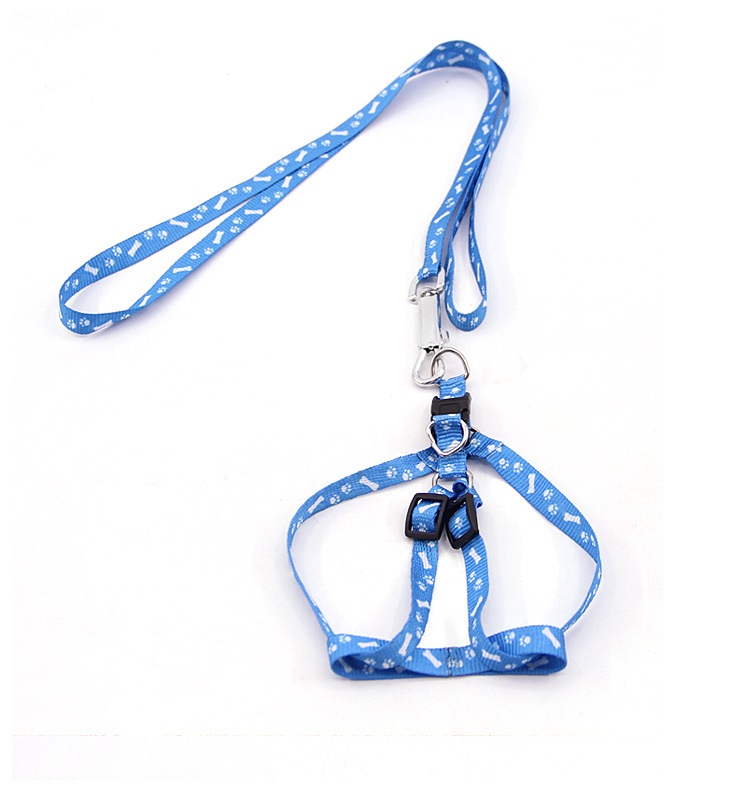 Printed Harness Leash Adjustable Dog Rope Puppy Cat Pet Supplies for Small Dogs 1*120cm wen6764