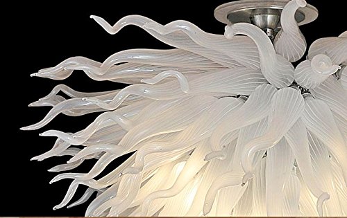 US Style Chandeliers Lamp Superior Quality White Hotel Lobby Hand Blown Glass Chandelier Decoration Art Lighting