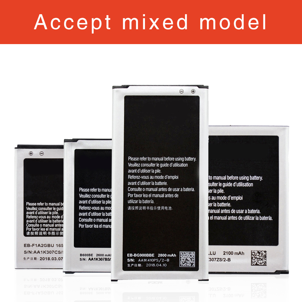 For Samsung Galaxy S2 S3 S4 S5 Top Quality OEM Replacement Battery EB-F1A2GBU EB-L1G6LLU B600BU EB-BG900BBU Batteria Fast Shipping
For Samsung Galaxy S2 S3 S4 S5 Top Quality OEM Replacement Battery EB-F1A2GBU EB-L1G6LLU B600BU EB-BG900BBU Batteria Fast Shipping