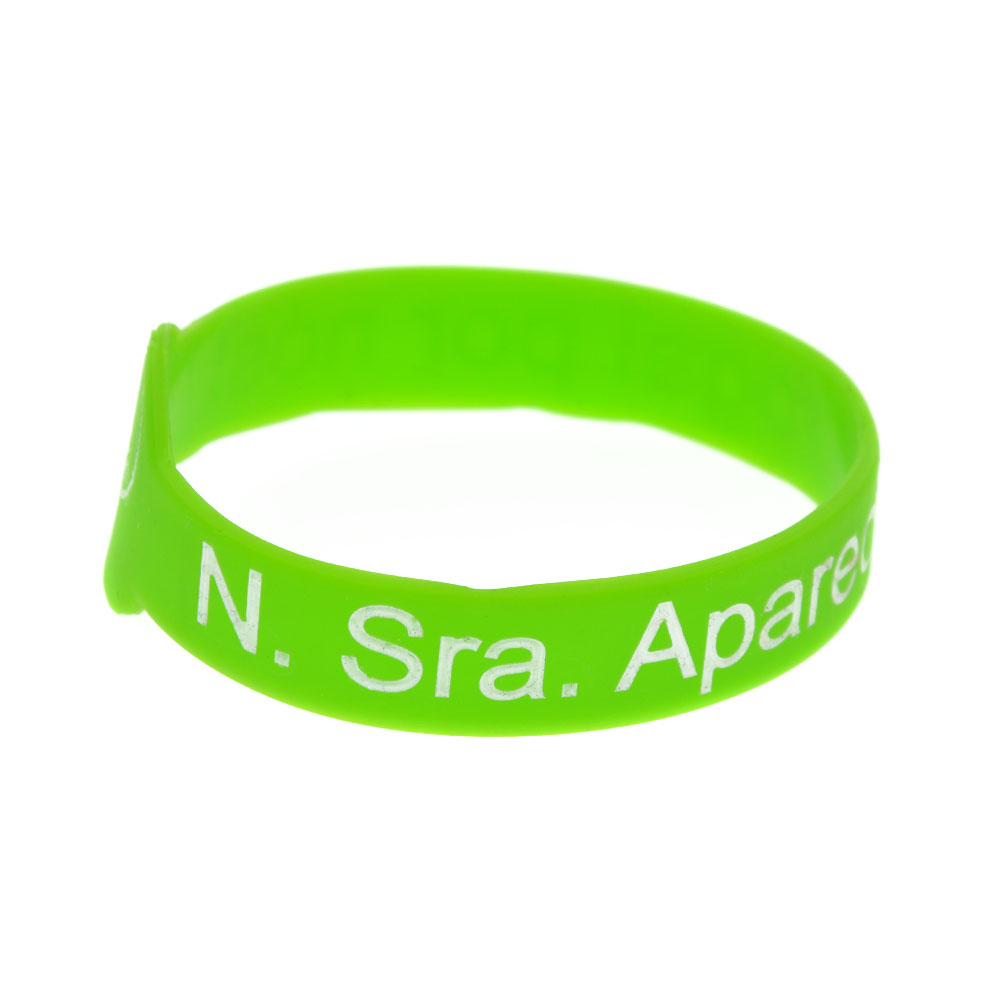 1PC N. Sra. aparecida rogai por nos Silicone Wristband Watch Shape Trendy Decoration Rubber Jewelry Adult Size