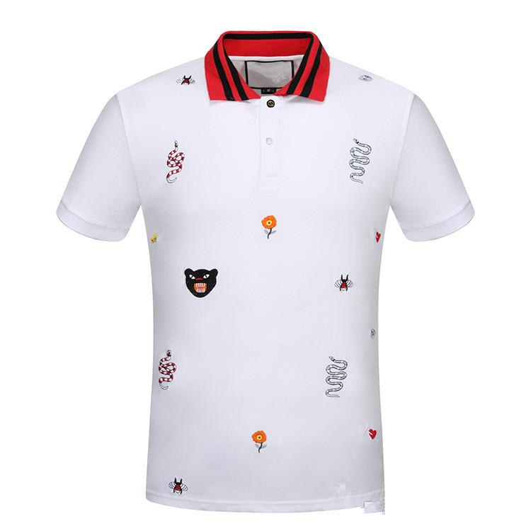 18SS Men's Luxury T-shirt Spring Cotton Brand T-shirt Snake Bee Printed POLO Shirt Black And White Asian Size M-3XL, White;black
18SS Men's Luxury T-shirt Spring Cotton Brand T-shirt Snake Bee Printed POLO Shirt Black And White Asian Size M-3XL, White;black