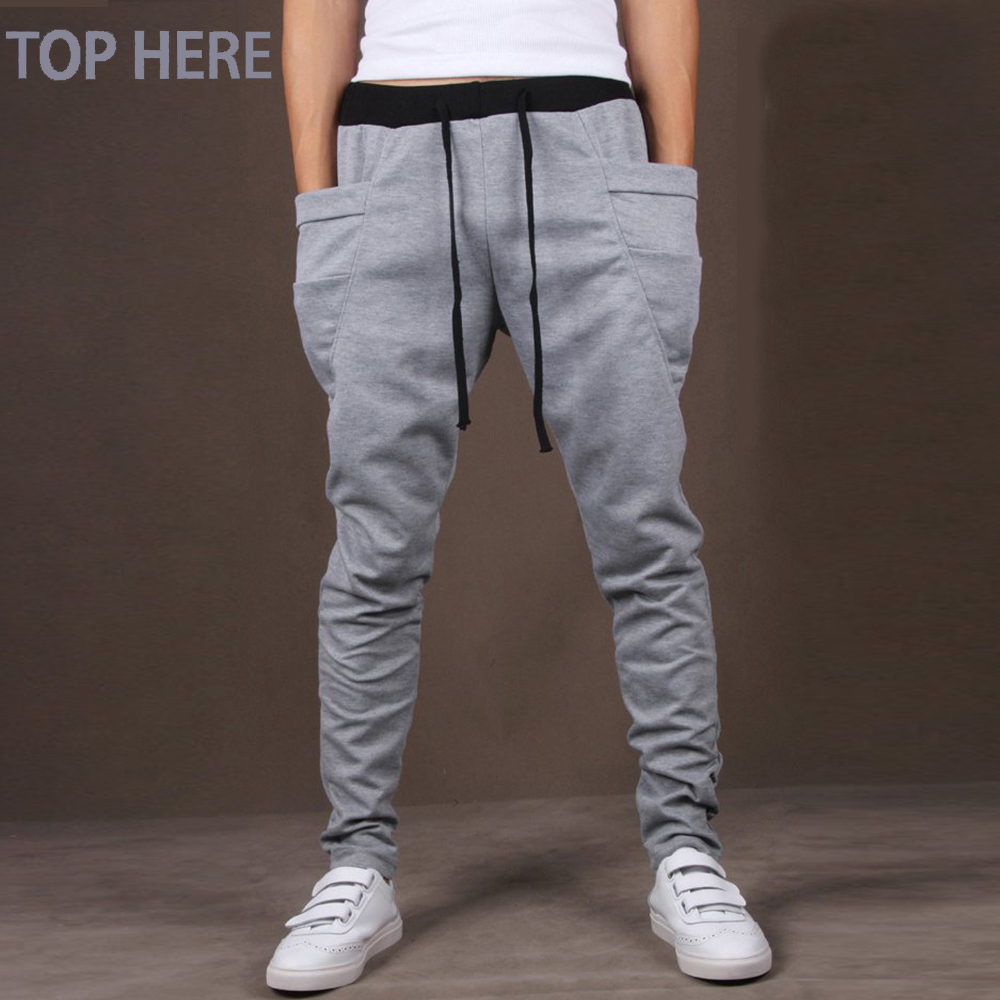Casual Men Pants Unique Big Pocket Hip Hop Harem Pants Quality Outwear Sweatpants Casual Mens Joggers TOP HERE Men's Trousers C18111201