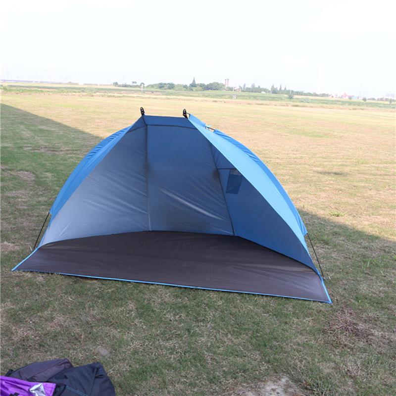 RUNACC Beach Tent Portable Sun Shade Anti-UV Outdoor Shelter for Beach, Travel, Camping and Fishing Blue
