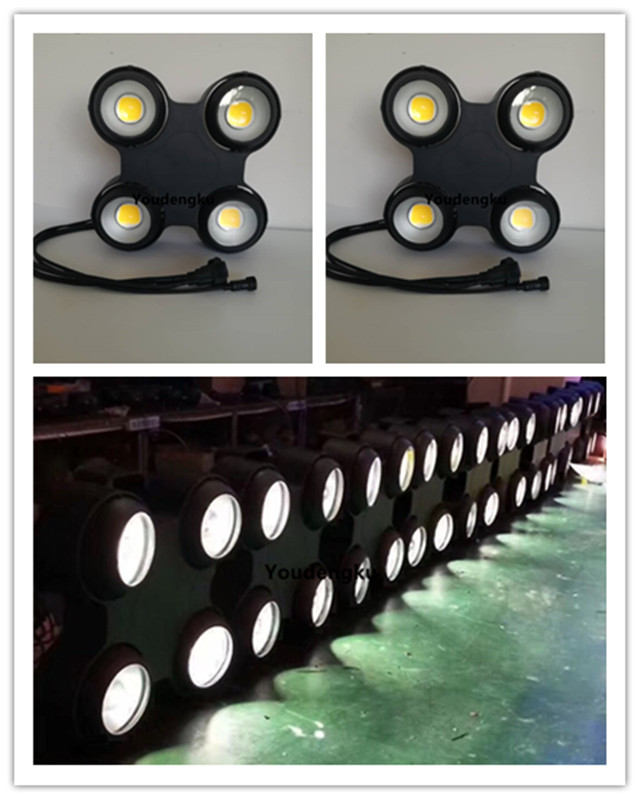 Outdoor waterproof IP65 4 eyes led blinder light 4x100w cob warm white+ cool white 2in1 LED Matrix Blinder light