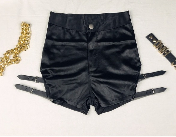 European fashion womens sexy high waist bodycon tunic hollow out cutout hot performance dancing shorts plus size SMLXL