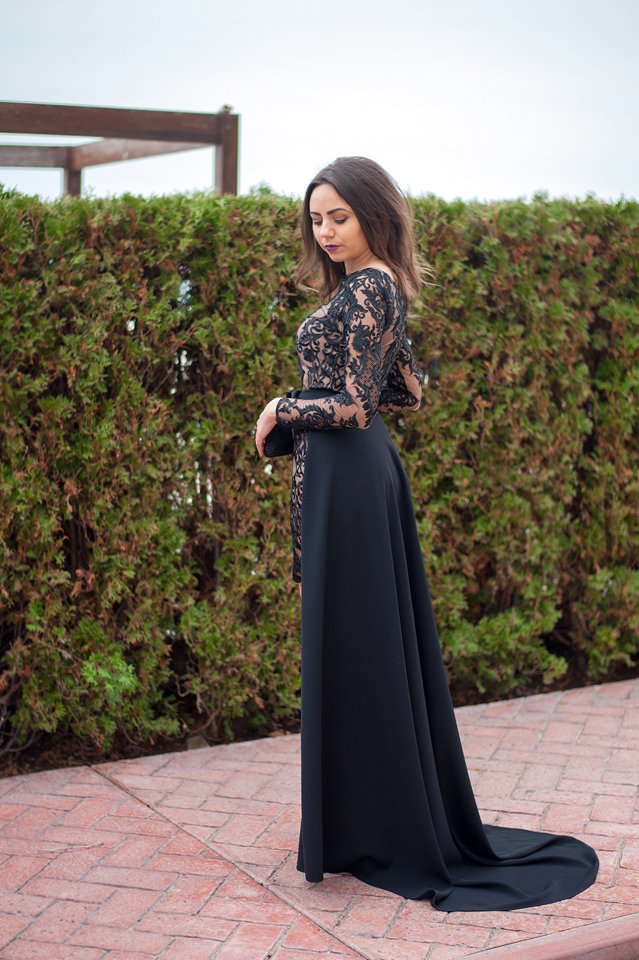 Black Prom Dresses With Detachable Skirt Satin Lace Applique Short Cocktail Dress Party Evening Wear Plus Size Formal Gowns robes de soirée