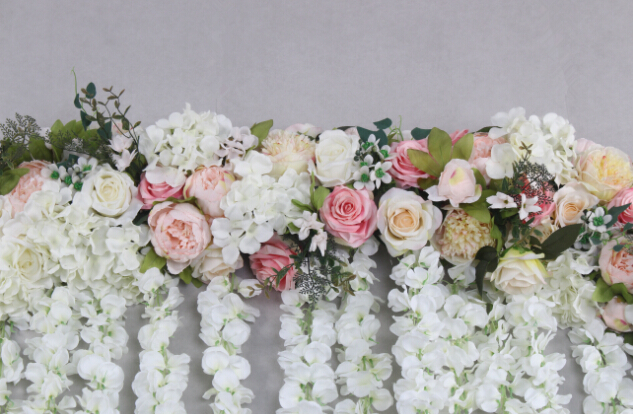 2M wedding Road cited flowers rose peony hydrangea mix DIY arched door Flower Row Window T station wedding decoration