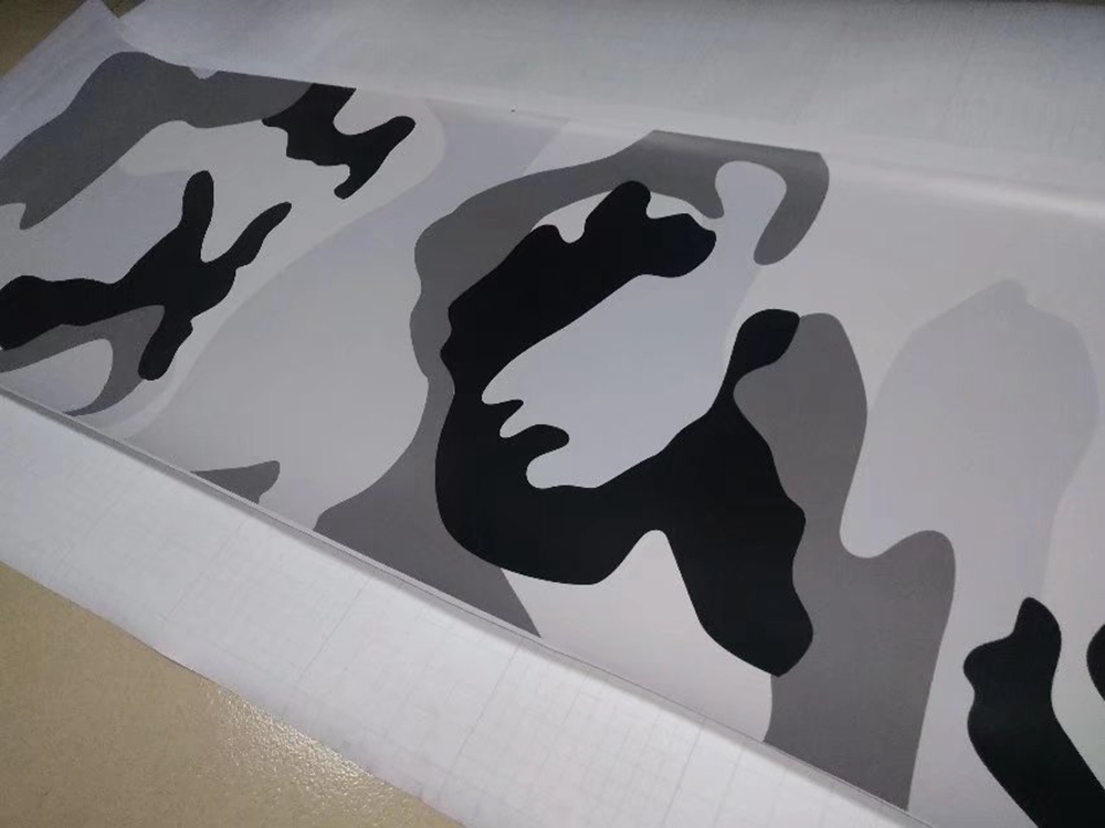Arctic White Camouflage / Camo Vinyl For Car Wrap Stickers Covering Film with air release / Bubble Free Size 5x(32ft/67ft/98ft )