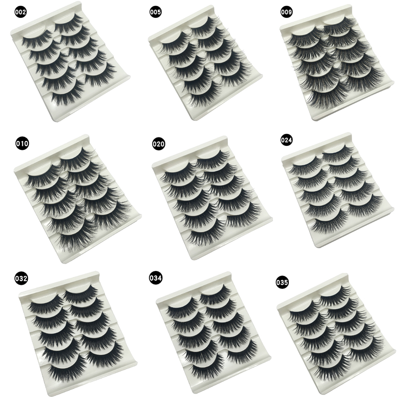 HUAPAN 5 Pairs Eyelashes 3D Hand-Made Mink Lashes Natural Long False Eyelashes Thick Eyelashes Makeup Extension Tool
HUAPAN 5 Pairs Eyelashes 3D Hand-Made Mink Lashes Natural Long False Eyelashes Thick Eyelashes Makeup Extension Tool