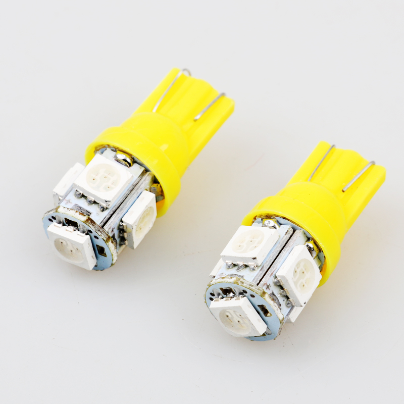 car styling Auto T10 5 LED 5050 W5W Wedge Door Parking Bulb Light Car 5W5 LED Dome Festoon C5W C10W License Plate Light