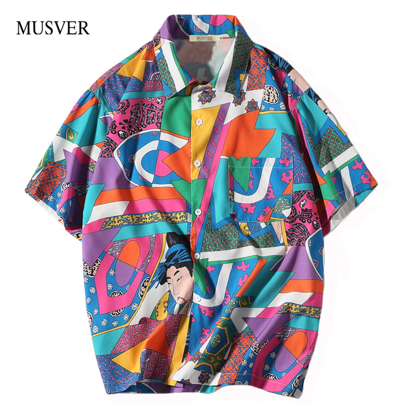 MUSVER 2018 Summe Men Loose Hip Hop Shirts Harajuku Japanese Ukiyo E Anime Shirt Short Sleeve Top Hawaiian Shirts Streetwear, White;black
MUSVER 2018 Summe Men Loose Hip Hop Shirts Harajuku Japanese Ukiyo E Anime Shirt Short Sleeve Top Hawaiian Shirts Streetwear, White;black