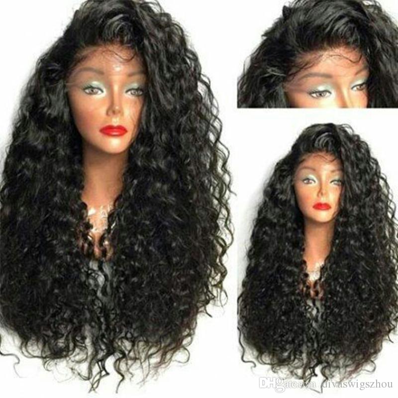 250% High Density Glueless 360 Lace Frontal Wig Curly Human Hair Wigs for Black Women Brazilian Hairs Pre Plucked Hairline diva1