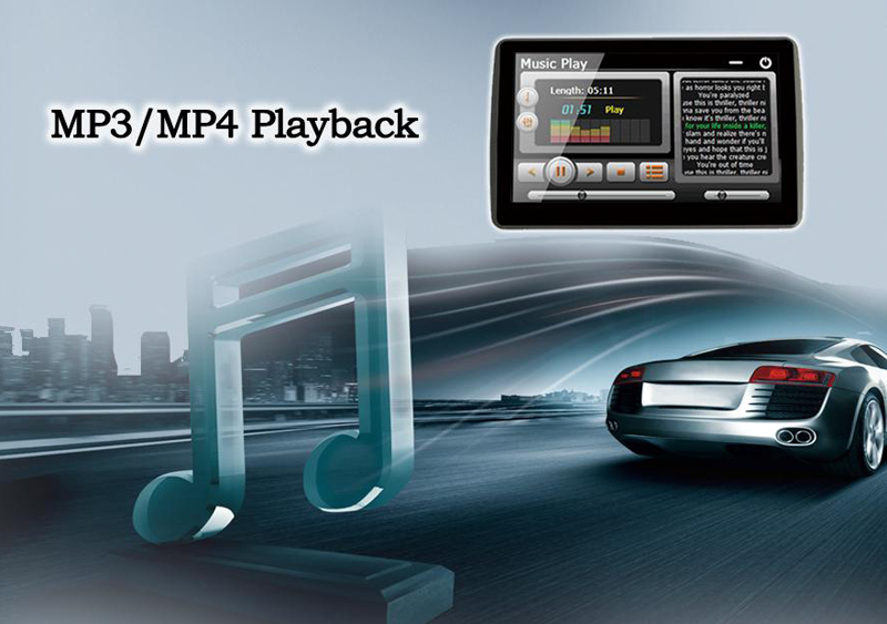 7 inch Car GPS Navigation Bluetooth Handsfree Call AVIN Truck Navigator HD Touch Screen 800*480 MP4 FM 8GB 3D Maps