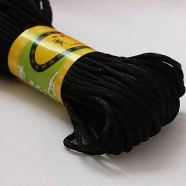 10 RollsLOT wire cord 20 meters each roll Chinese Knot Satin Nylon Braided Cord Macrame Beading Rattail 3mm