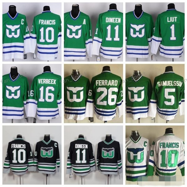 Hartford Whalers Hockey Jerseys 10 Ron Francis 26 Ray Ferraro 5 Ulf Samuelsson 16 Pat Verbeek 11 Kevin Dineen 1 Mike Liut Jersey, As pic
Hartford Whalers Hockey Jerseys 10 Ron Francis 26 Ray Ferraro 5 Ulf Samuelsson 16 Pat Verbeek 11 Kevin Dineen 1 Mike Liut Jersey, As pic