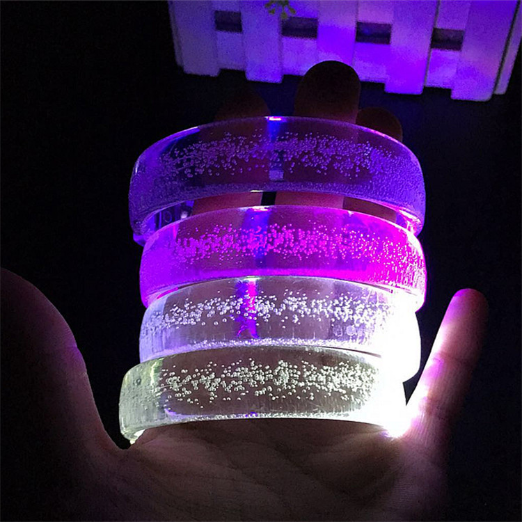 2019 Led Wedding Favors Direct Sale Led Multi Color Bubble Flashing Light Up Glow Fashion Rave Party Bracelet Bangle LX0037