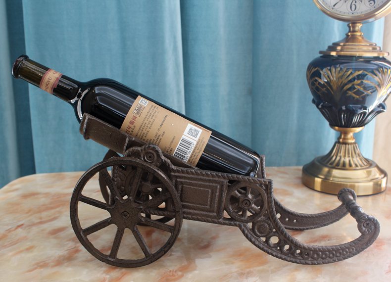 Cast Iron Cannon Shape Wine Bottle Holder Stand Kitchen Tabletop Rack Metal Table Desk Bar Decoration Home Vintage Ornament
Cast Iron Cannon Shape Wine Bottle Holder Stand Kitchen Tabletop Rack Metal Table Desk Bar Decoration Home Vintage Ornament