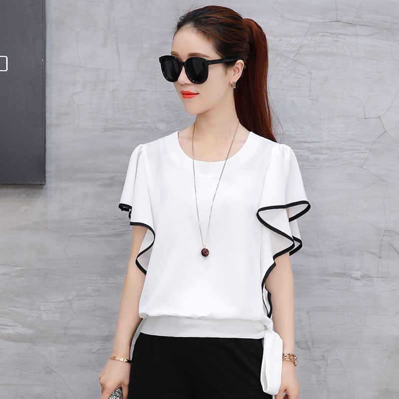 EFINNY Women Summer Suit Plus size Loose Breathable Jacket Cropped Pants Two Sets of Clothes Female