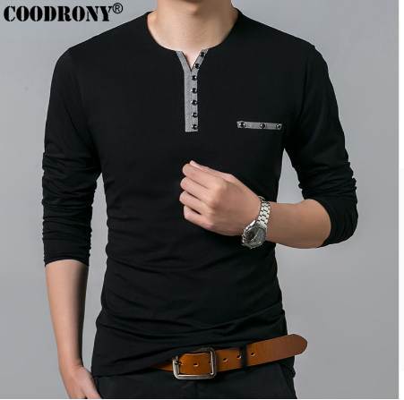 COODRONY Pure Cotton T Shirt Men Spring Autumn New Long Sleeve T-Shirt Men Henry Collar Shirt Men Fashion Slim Fit Top 7617
COODRONY Pure Cotton T Shirt Men Spring Autumn New Long Sleeve T-Shirt Men Henry Collar Shirt Men Fashion Slim Fit Top 7617