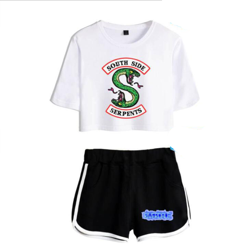 Women Two Piece Outfits Riverdale Southside Serpents 2 Piece Set Crop Top and Short Pants Tracksuit For Women Sets Clothes, Gray
Women Two Piece Outfits Riverdale Southside Serpents 2 Piece Set Crop Top and Short Pants Tracksuit For Women Sets Clothes, Gray