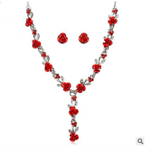 jewelry sets wedding jewelry sets for bridal crystal roses flowers earrings necklace hot fashion free of shipping, White
jewelry sets wedding jewelry sets for bridal crystal roses flowers earrings necklace hot fashion free of shipping, White