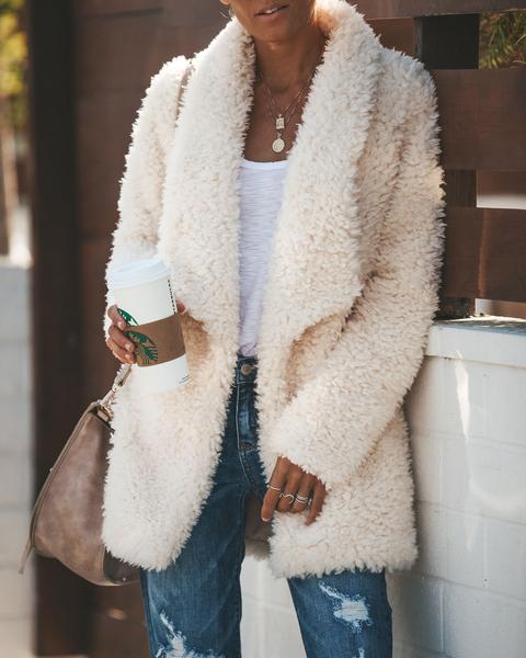 Elegant Faux Fur Coat Women 2018 Autumn Winter Warm Soft With Pockets Zipper Fur Jacket Female Plush Overcoat Casual Outerwear, White
Elegant Faux Fur Coat Women 2018 Autumn Winter Warm Soft With Pockets Zipper Fur Jacket Female Plush Overcoat Casual Outerwear, White