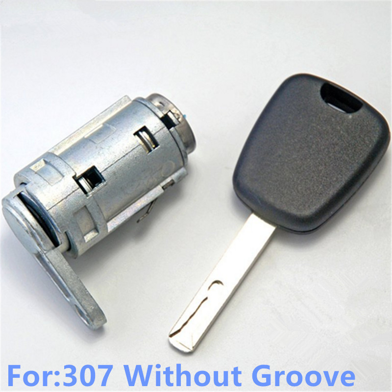 OEM Left Door lock Cylinder Auto Door Lock Cylinder For Peugeot 307 Without Groove Blade D13