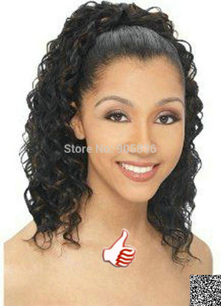 Women Hair Extensions Deep wave Curly virgin malaysian Hair Ponytail Hairpiece Drawstring Ponytails Pieces Buns Peruca 120g free ship to uk 
Women Hair Extensions Deep wave Curly virgin malaysian Hair Ponytail Hairpiece Drawstring Ponytails Pieces Buns Peruca 120g free ship to uk