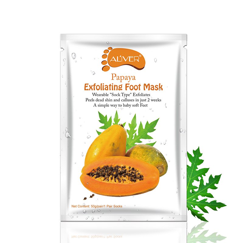 New ALIVER Avocado Papaya Olive Oil Exfoliating Foot Mask Remove Dead Skin Smooth For Feet Skin Care Mascarilla Exfoliante Para Pies Con Aceite De Oli